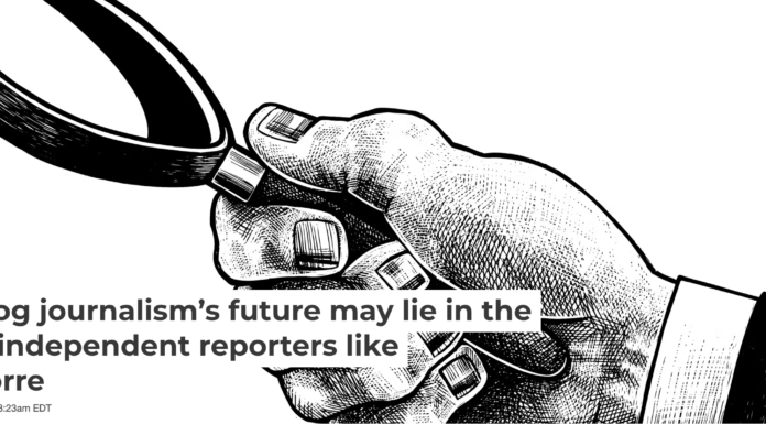 As traditional media outlets struggle to hold power to account, citizen watchdogs can still make a splash. Man_Half-tube/DigitalVision Vectors via Getty Images